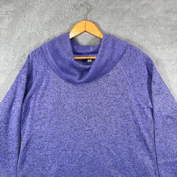 Ideology Cowl Neck Active Pullover Sweater Purple Plus Size XXL - Picture 3 of 9